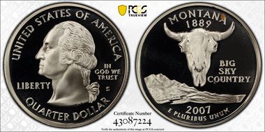 2007-S 25C Montana Silver PR70DCAM