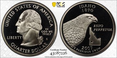2007-S 25C Idaho Silver PR69DCAM
