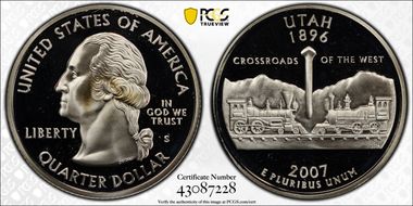 2007-S 25C Utah Silver PR69DCAM