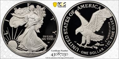 2021-S $1 Silver Eagle - Type 2 First Strike PR69DCAM