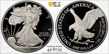2021-S $1 Silver Eagle - Type 2 PR70DCAM