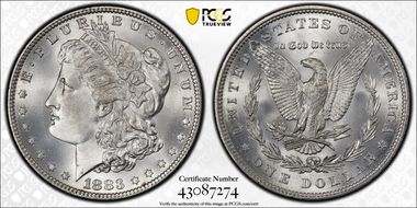 1883 $1 MS67+