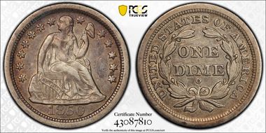 1850-O 10C F-103, Small O XF40