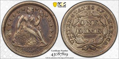 1856 10C F-104, Large Date XF40