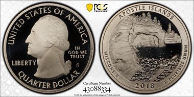 2018-S 25C Apostle Islands NP PR70DCAM