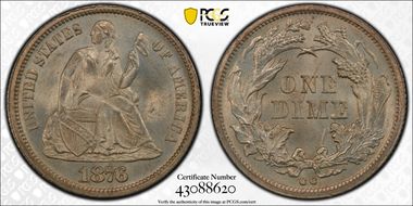 1876-CC 10C MS66
