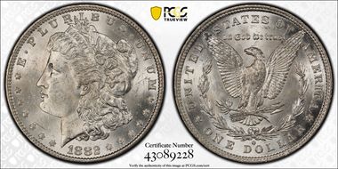 1882-O $1 VAM 7, O/O MS63