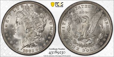 1882-O $1 VAM 7, O/O MS63