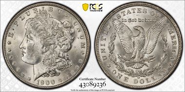 1900-O $1 VAM 15, Doubled Stars MS63