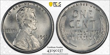 1943-D 1C MS66