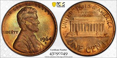 1964-D 1C MS65BN