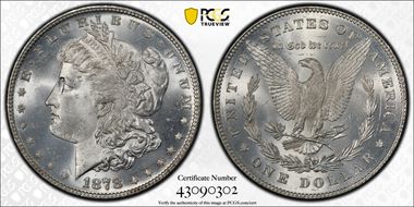 1878 7/8TF $1 Strong MS64