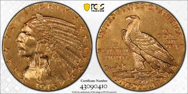 1915 $5 MS61