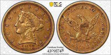 1873 $2.50 Closed 3 XF40