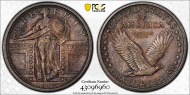 1917 25C Type 1 MS62FH