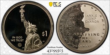 2019-S $1 American Innovation DE Cannon-Classifying the Stars PR68DCAM