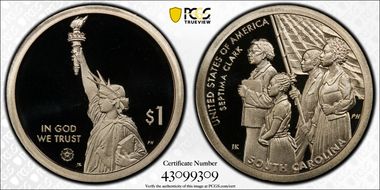 2020-S $1 American Innovation SC Septima Clark PR69DCAM