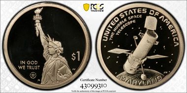 2020-S $1 American Innovation MD The Hubble Space Telescope PR69DCAM