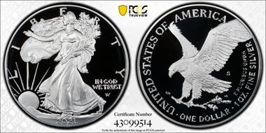 2021-S $1 Silver Eagle - Type 2 First Strike PR70DCAM