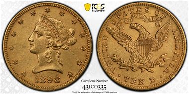 1898 $10 MS61
