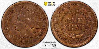 1909-S 1C Indian N1BN