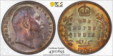 1907(C) Rupee SW-7.35 Prid-193 MS62