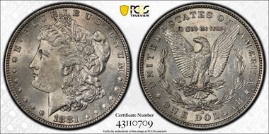1881-O $1 AU58