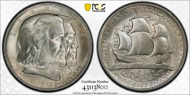 1936 50C Long Island MS64