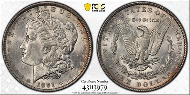 1891 $1 MS61