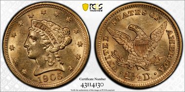 1905 $2.50 MS61
