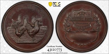 "1877" Medal The Poultry Club Bronzed AE SP63