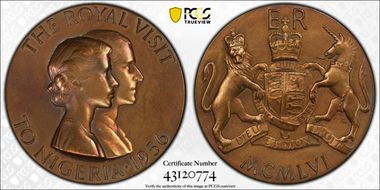 1956 Medal Royal Visit to Nigeria Ae SP63