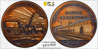 1936 Medal Laidlaw-0031 Matte Bronze The Empire Exhibition SP63