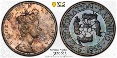 1953 Medal Laidlaw-0094h Ag Elizabeth II Coronation SP63