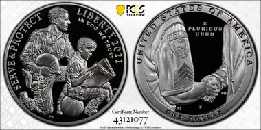 2021-P $1 Nat'l Law Enforcement Mem. PR69DCAM