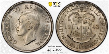1943 2 Shil MS62