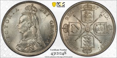 1887 Florin S-3925 Jubilee Head MS63