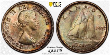 1953 10C No Strap MS64
