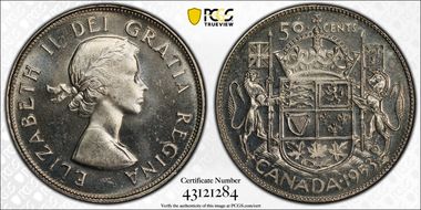 1953 50C SD No Strap MS64