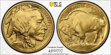 2008-W $25 Burnished Am. Buffalo First Strike .9999 Fine Gold SP70