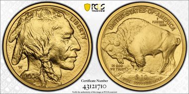 2008-W $10 Burnished Am. Buffalo  First Strike .9999 Fine Gold SP70