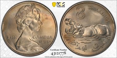 1970 8 Shil Copper-Nickel MS67