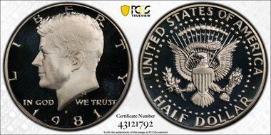 1981-S 50C Type 1 PR70DCAM