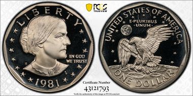 1981-S SBA$1 Type 1 PR69DCAM