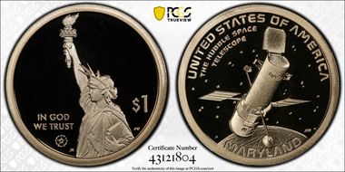 2020-S $1 American Innovation MD The Hubble Space Telescope PR69DCAM