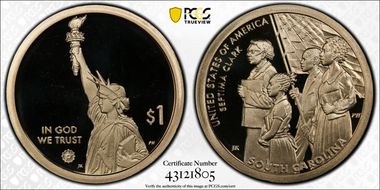 2020-S $1 American Innovation SC Septima Clark PR70DCAM