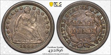 1849/6 H10C Overdate, FS-302 AU53