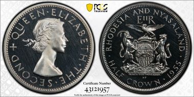 1955 1/2 Cr Silver PR67CAM