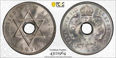 1936-KN 1D Edward VIII MS65