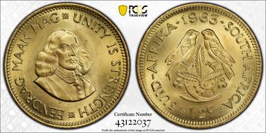 1963 1/2C MS66